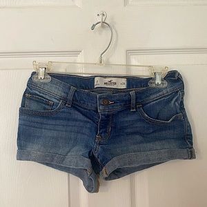Hollister low cut denim shorts